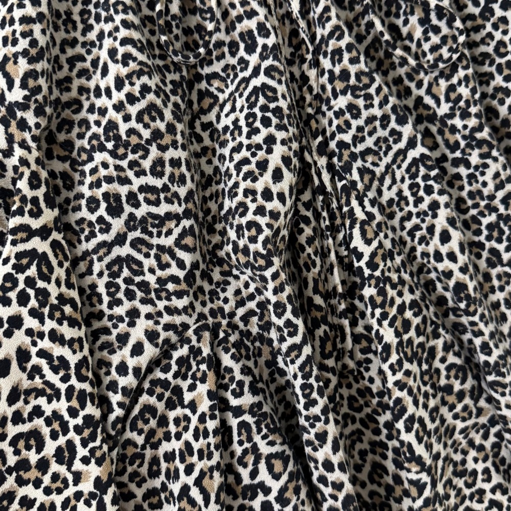 VICI Leopard Print Boho Flowy Mini Skirt Elastic Tie Waist Size‎ Small - Picture 4 of 7